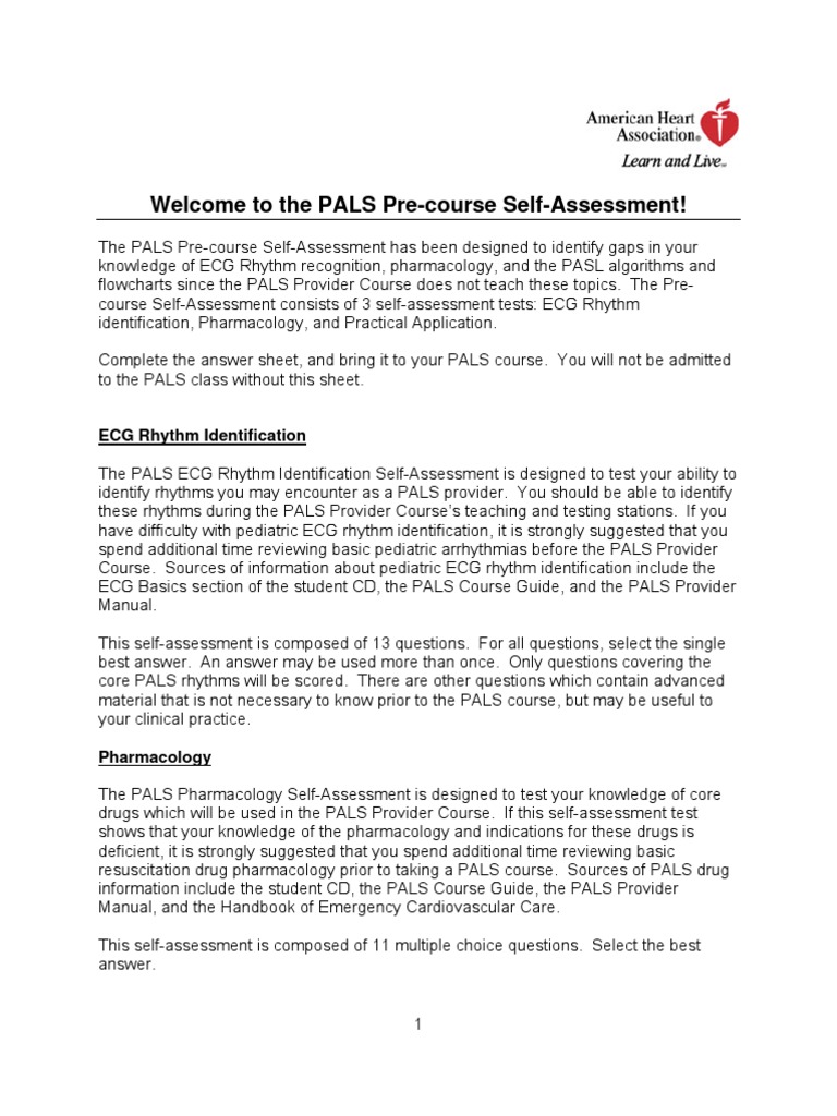 Pals Pre Test Cardiopulmonary Resuscitation Respiratory System