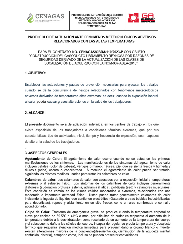 Protocolo de Actuación Golpe de 11 | PDF | Humedad | Calor