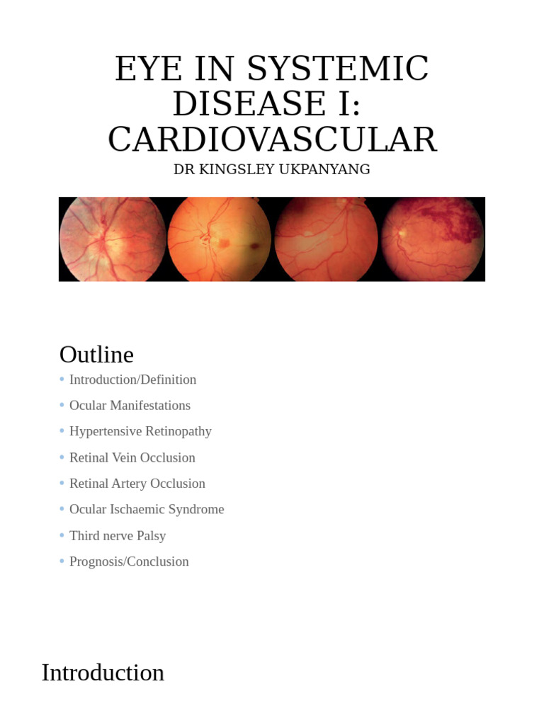 Ocular Manifestations of Cardiovascular Disease | PDF | Hypertension ...