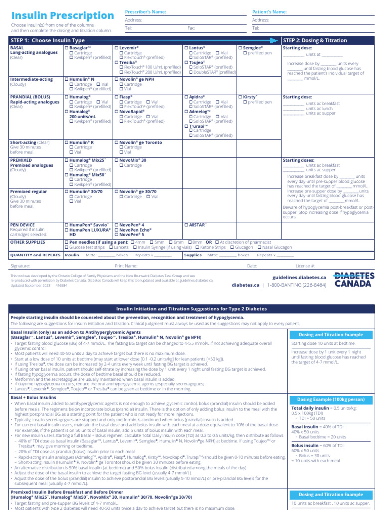 Insulin Dosing and Titration Guide | PDF | Hypoglycemia | Insulin