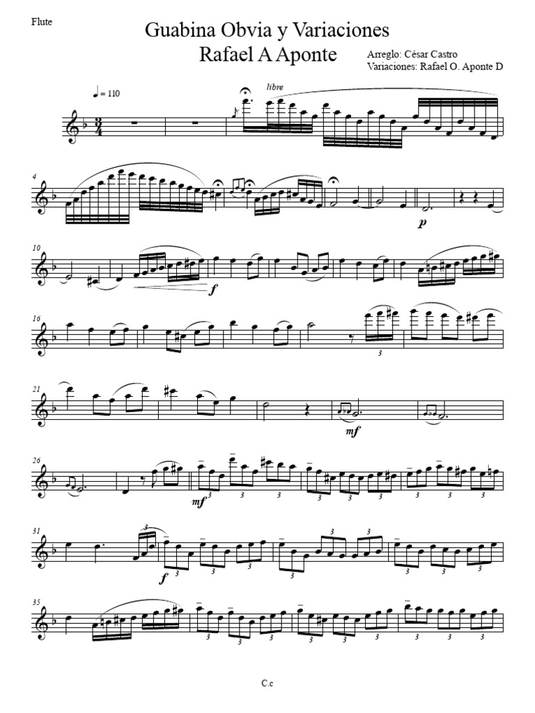 Guabina Obvia : Variations Musicales | PDF