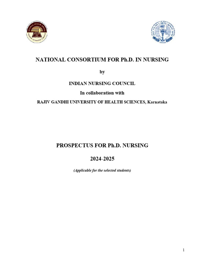 Ph.D. Nursing Prospectus 2024-2025 | PDF | Thesis | Doctor Of Philosophy