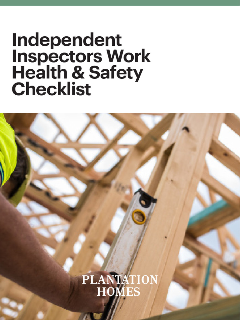 Health & Safety Inspection Checklist | PDF | Occupational Safety And ...