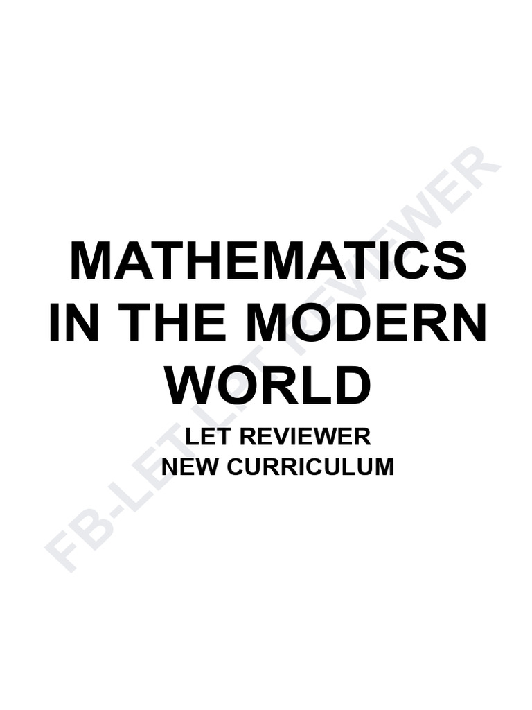 Comprehensive LET Mathematics Reviewer | PDF | Angle | Mathematics