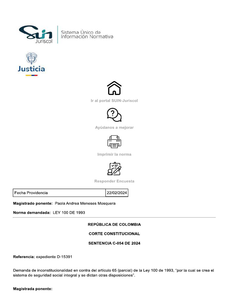 Sentencia C-054 de 2024 | PDF