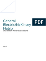 General Electric/Mckinsey Matrix: Click To Edit Master Subtitle Style