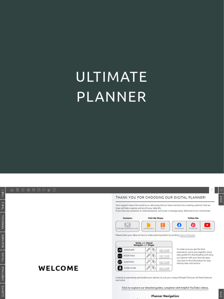 Digital Ultimate Planner Guide | PDF