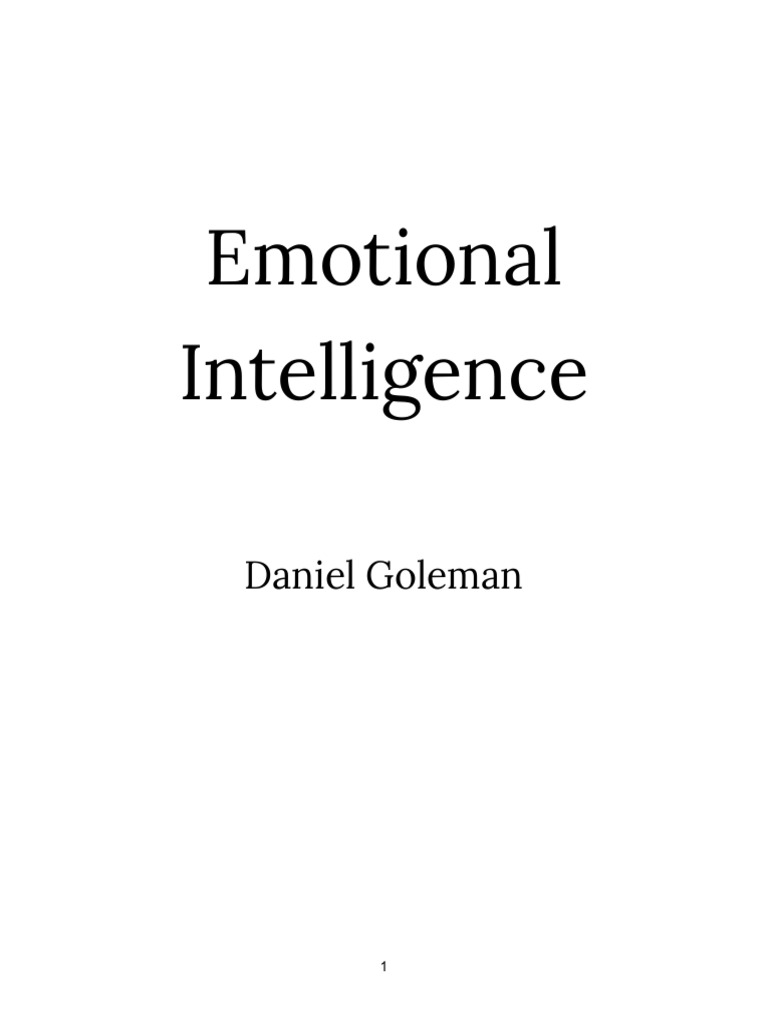 Understanding Emotional Intelligence | PDF | Emotional Intelligence ...