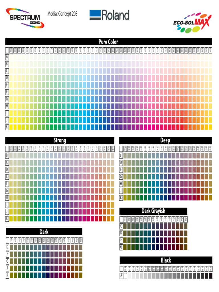 Roland Color Chart | PDF