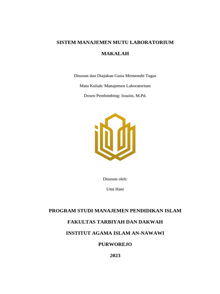 Sistem Manajemen Mutu Laboratorium | PDF