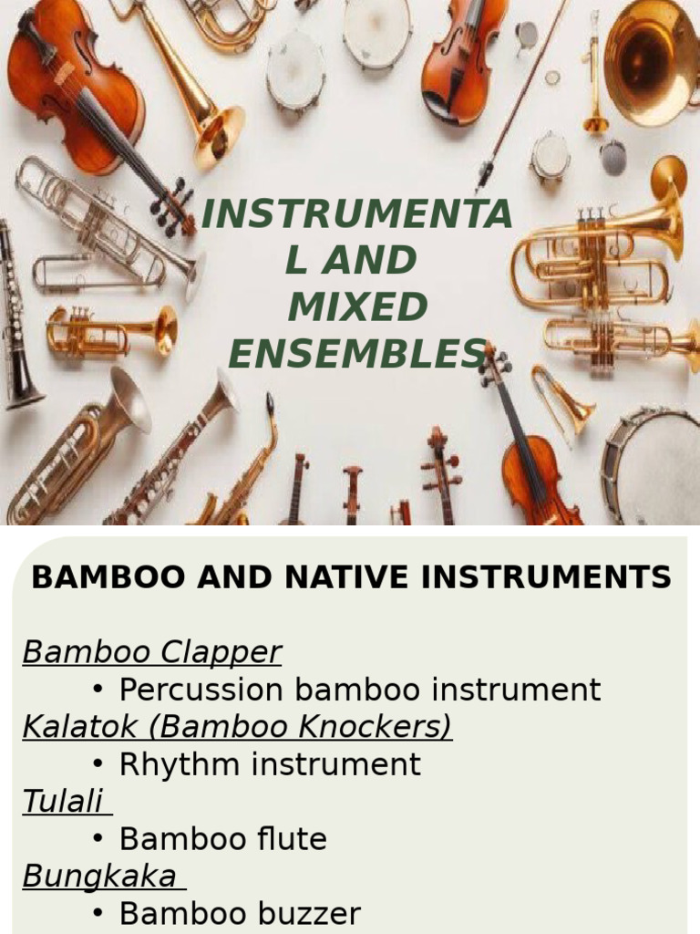 Bamboo and Mixed Instrument Ensembles | PDF | Chamber Music | Orchestras