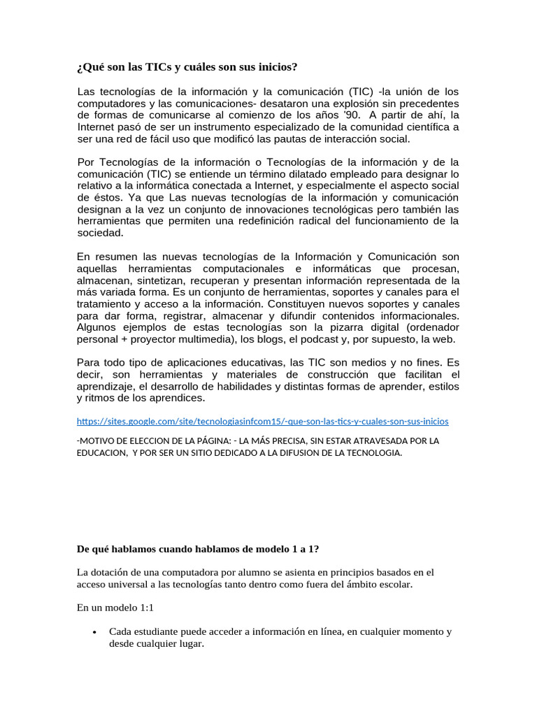 Qué Son Las TICs y Cuáles Son Sus Inicios | PDF | Tecnología de ...