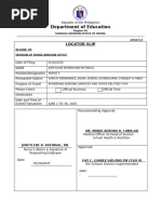 DepEd Locator Slip Template | PDF | Government