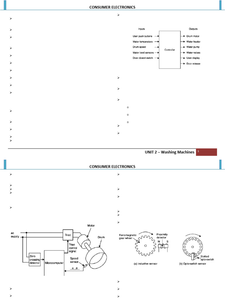 Washing Machine Control Systems Overview | PDF | Washing Machine