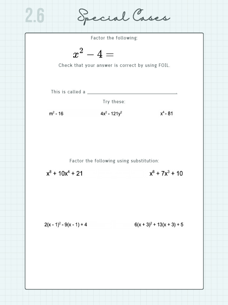 2.6 Special Cases | PDF