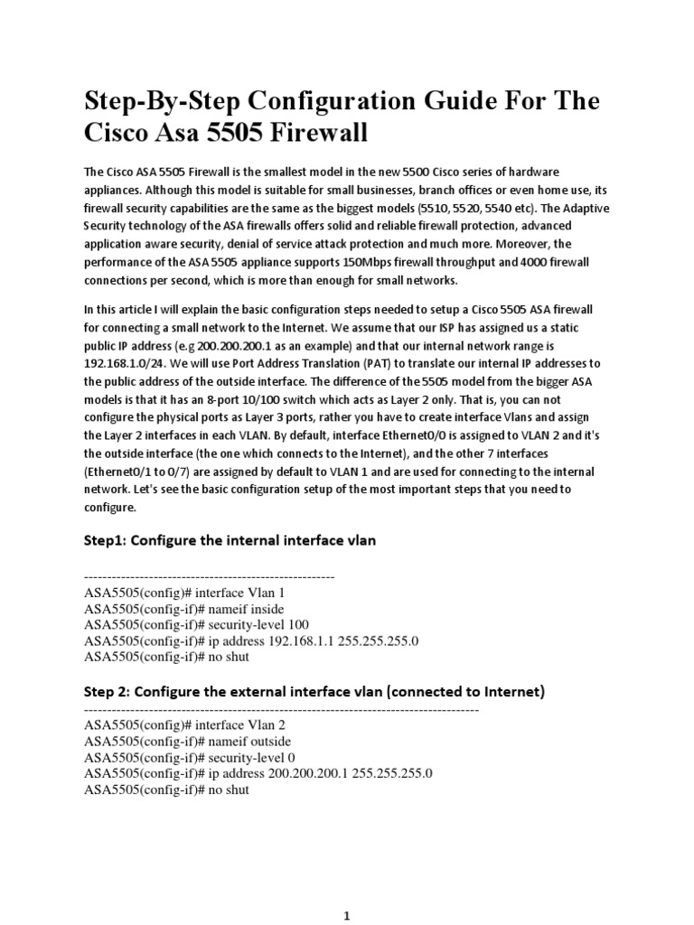 ASA Step by Step | PDF | Ip Address | Firewall (Computing)
