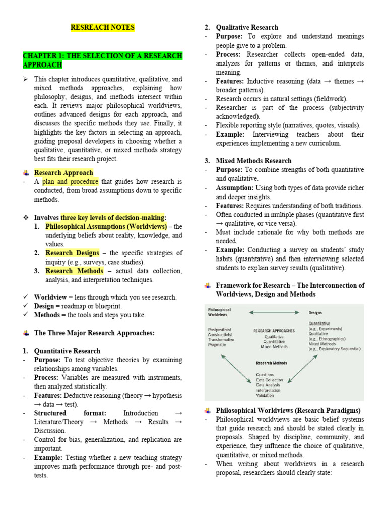 Selecting a Research Approach | PDF | Qualitative Research ...