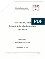 Alfredo Al Armendariz - Final Report - Town of Dish Texas - Ambient Air Monitoring Analysis - Prepared by Alisa Rich, MPH, PhD - September 15 2009