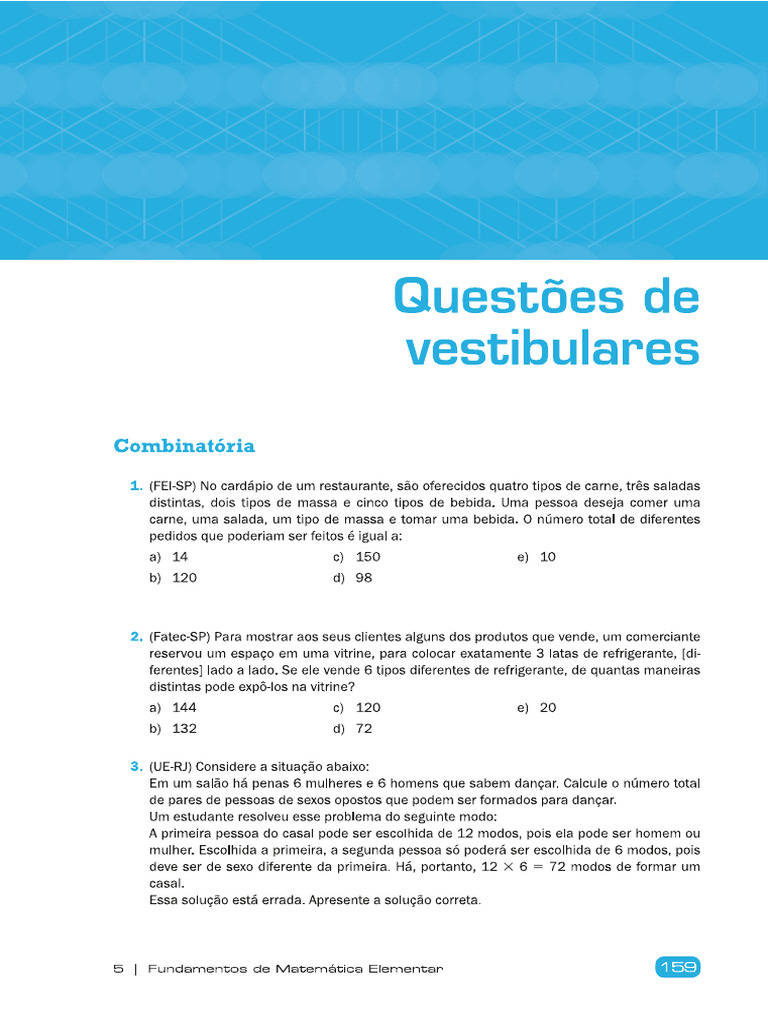 Probabilidade Questões de Vestibulares Tradiconais | PDF