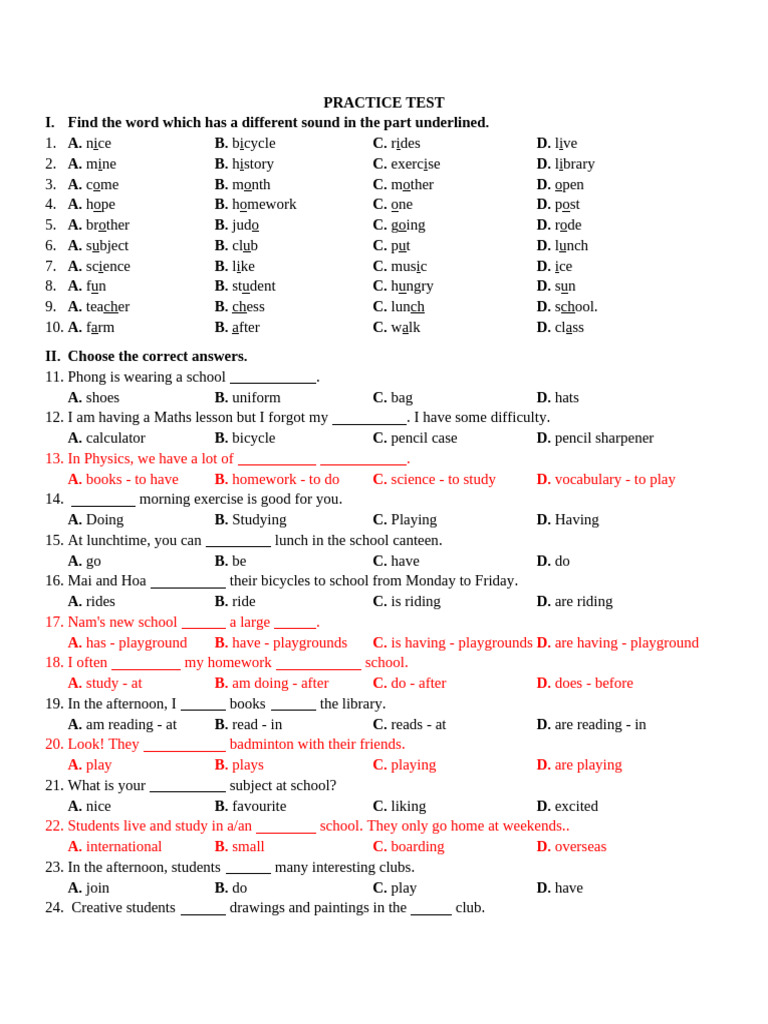 English Language Practice Test | PDF | Chess | Chess Theory