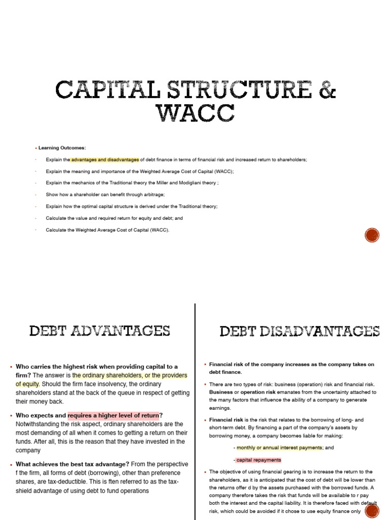 Capital Structure and WACC v2 | PDF | Capital Structure | Cost Of Capital