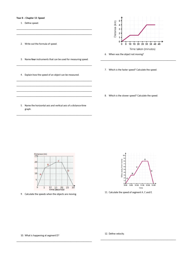 Understanding Speed and Velocity in Physics | PDF | Speed | Velocity