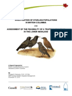 670300-3 Investigation of Starling Populations in BC