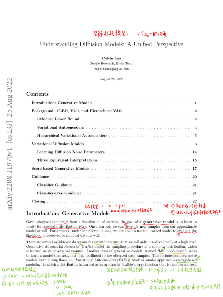 L1-Understanding Diffusion Models A Unified Persp | PDF | Statistical ...