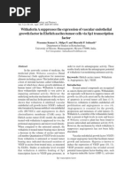 Download Withaferin A suppresses the expression of vascular endothelial growth factor in Ehrlich ascites tumor cells via Sp1 transcription factor by pksgene SN91927101 doc pdf