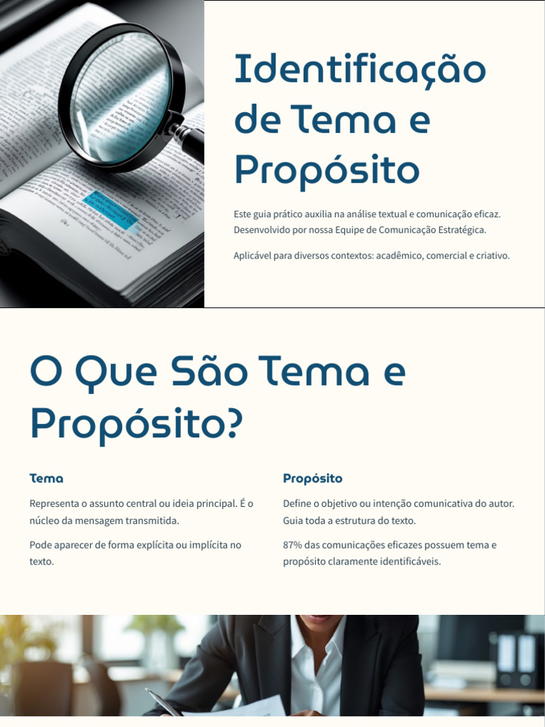 Identificação de Tema e Propósito em Textos | PDF | Comunicação ...