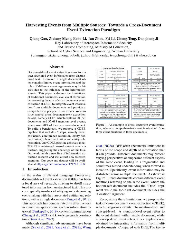Cross-Document Event Extraction Method | PDF | Annotation | Information