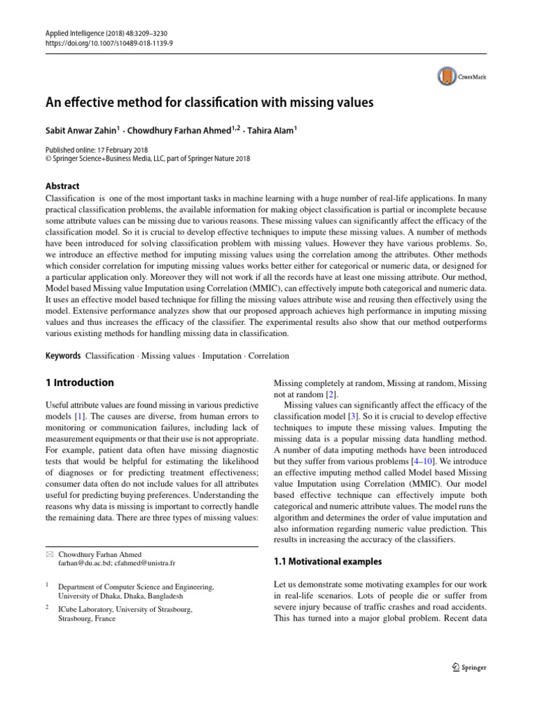 Effective Missing Value Imputation Method | PDF | Statistical ...