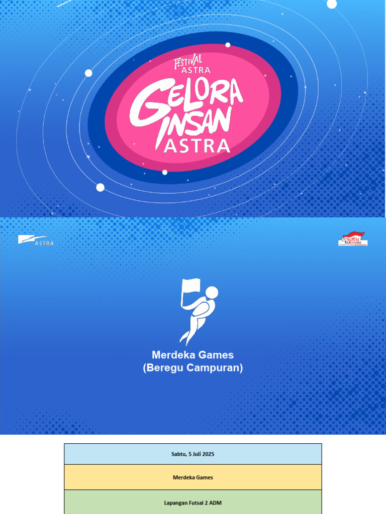 Jadwal dan Aturan Merdeka Games 2025 | PDF
