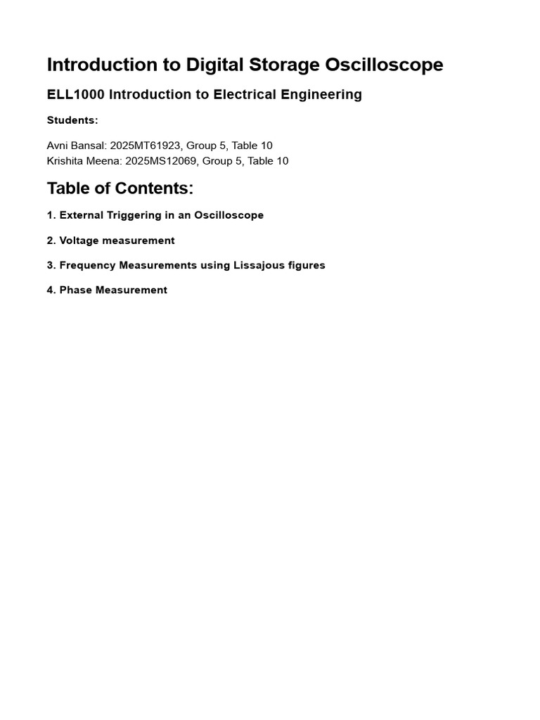Digital Storage Oscilloscope Basics | PDF | Amplitude | Electricity