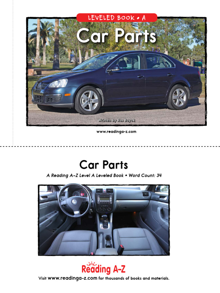 Car Parts: Level A Leveled Book | PDF