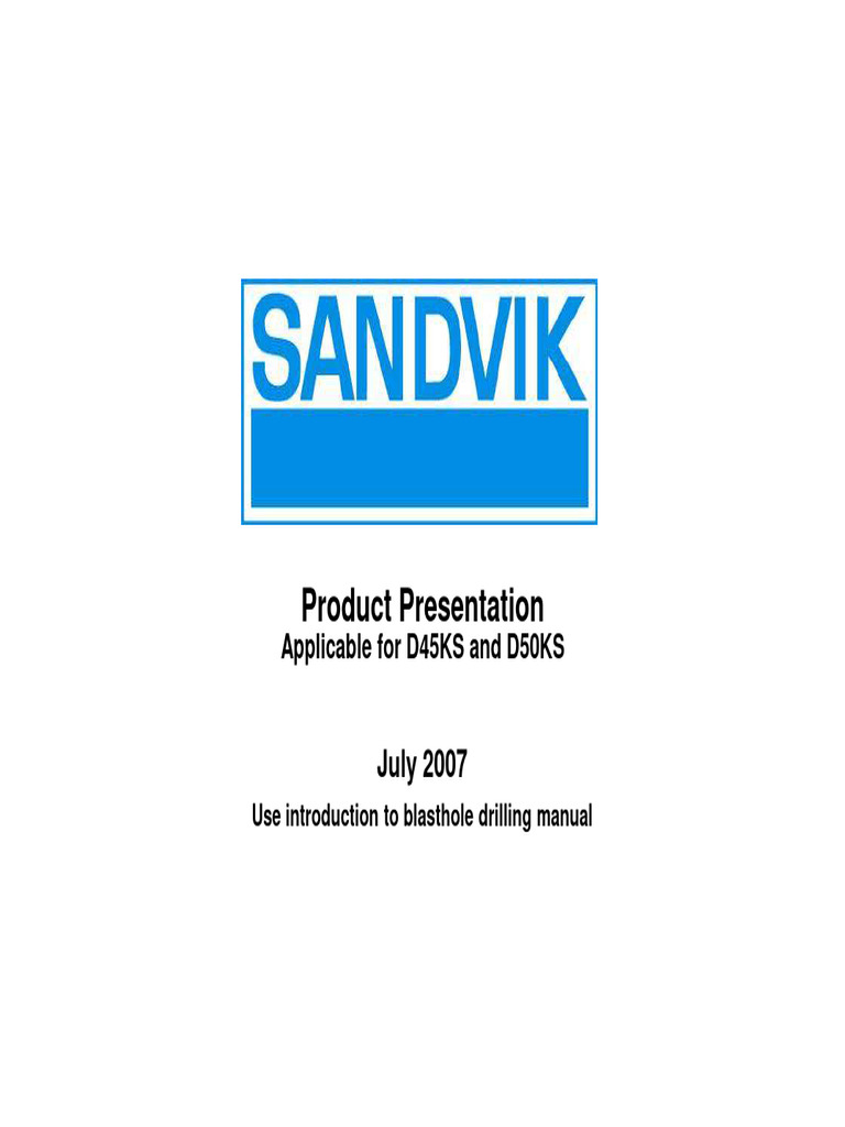 Sandvik Rotary Drill Product Overview | PDF | Pump | Drill
