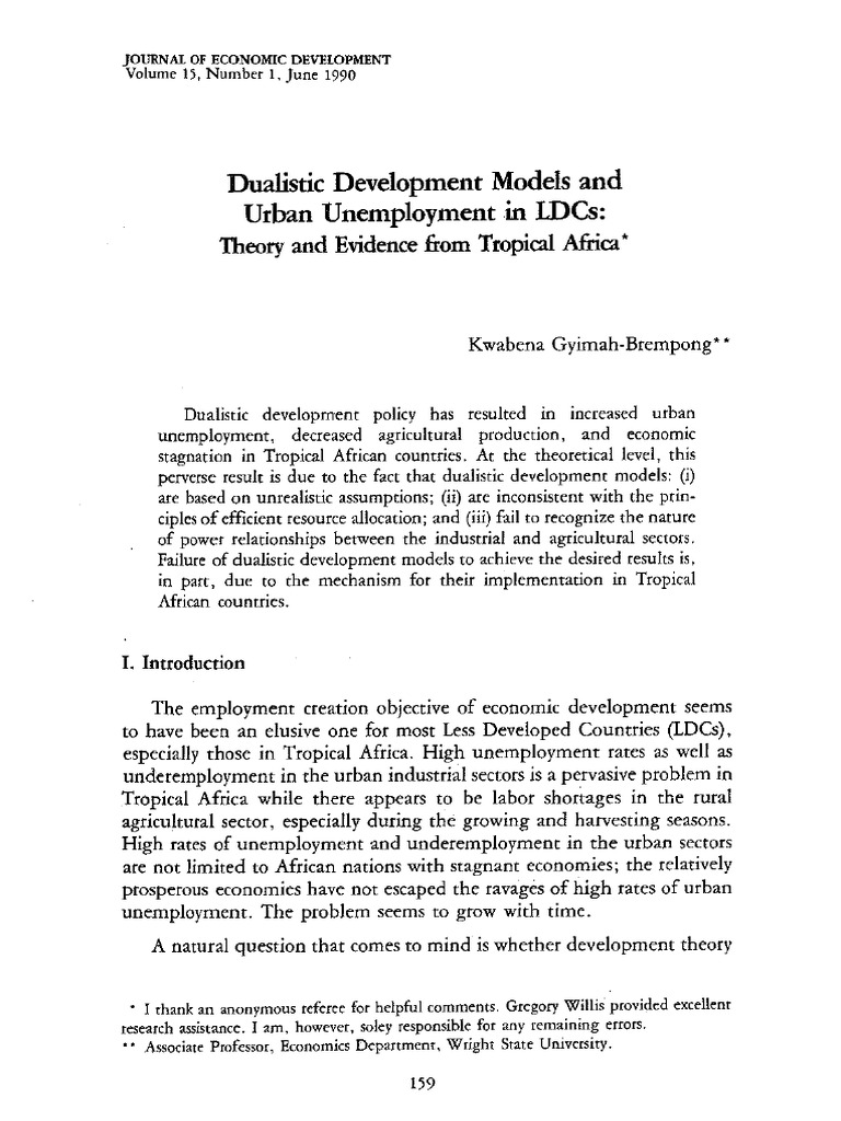 Dualistic Model Brempong | PDF