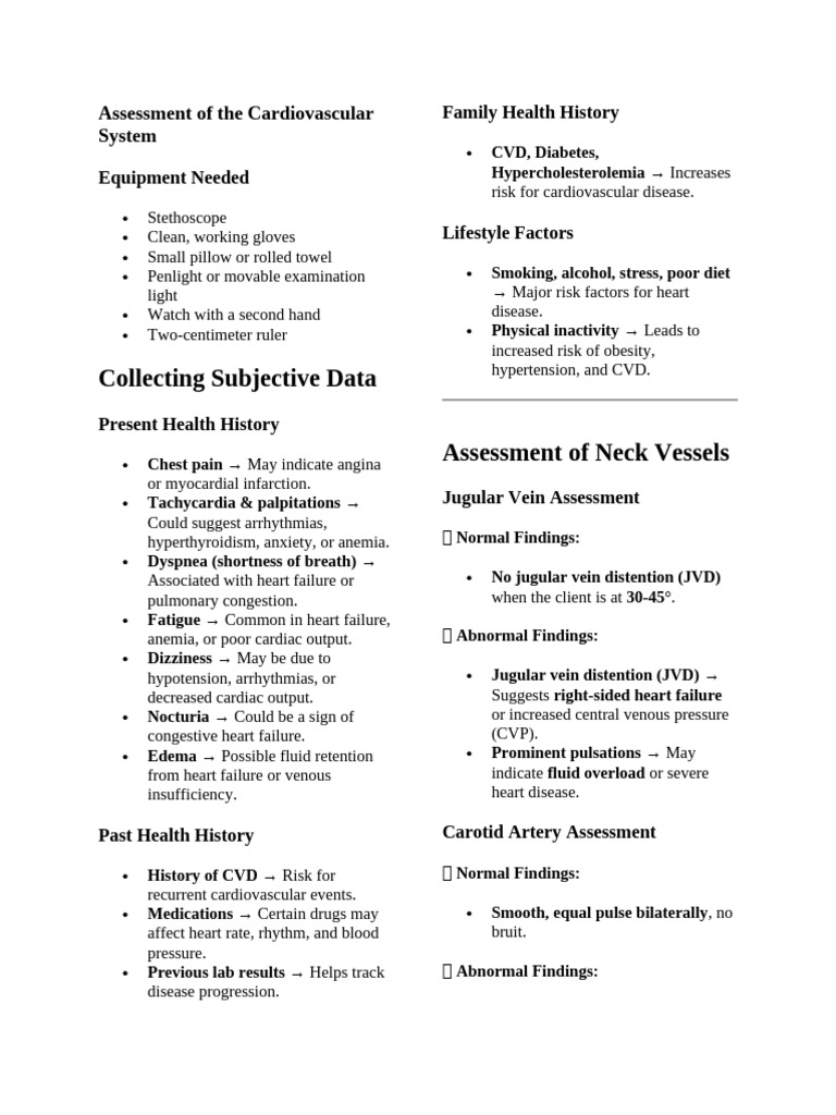 Assessment of The Cardiovascular System | PDF | Heart | Pulse