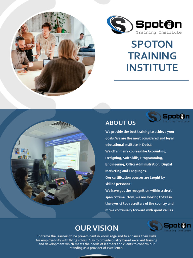 SpotOn Training Institute Overview | PDF | Learning | Cognition