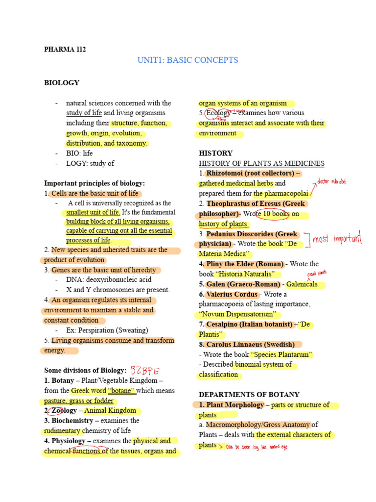 Introduction to Basic Biology Concepts | PDF | Botany | Life