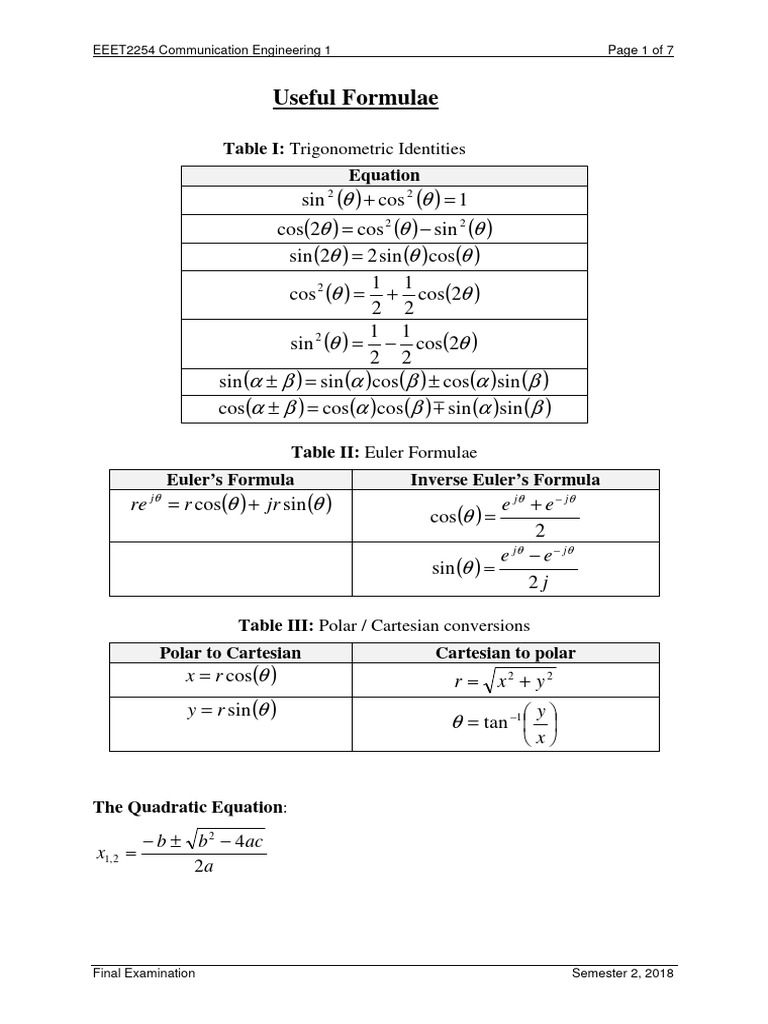 Communication Engineering Exam Guide | PDF | Bandwidth (Signal ...