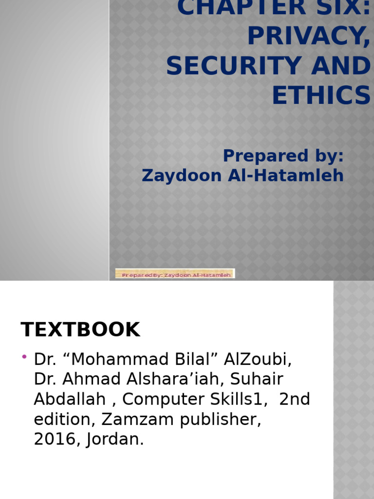 Privacy, Security, and Ethics Overview | PDF | Computer Virus | Http Cookie