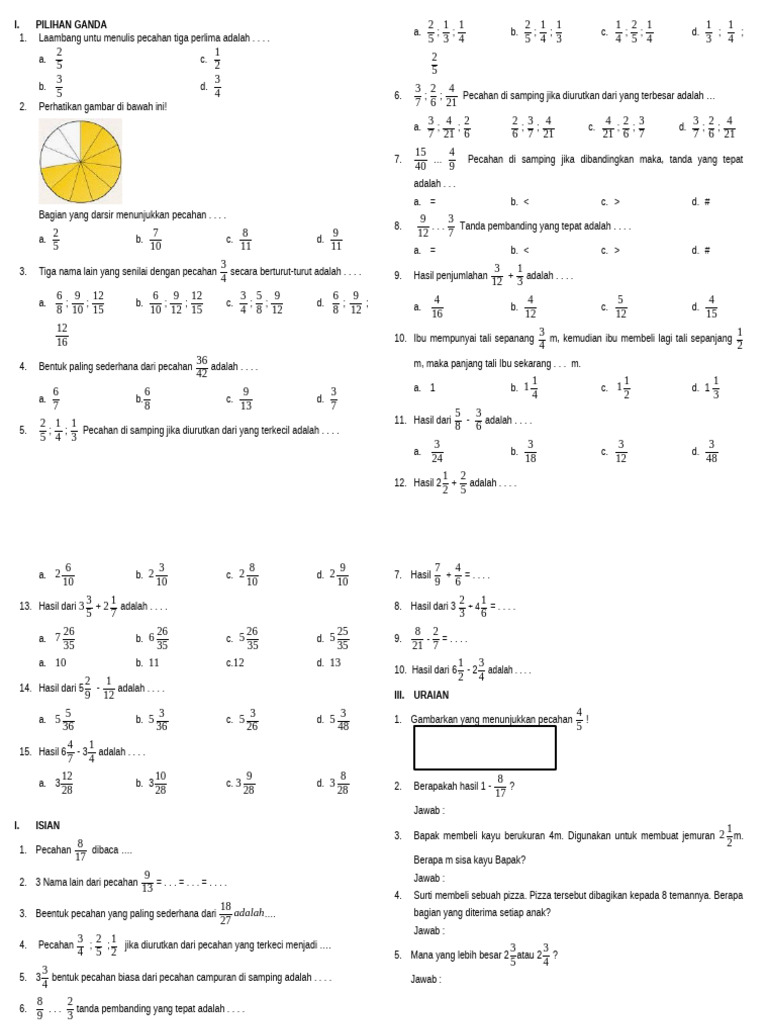Formatif 3 Mat | PDF