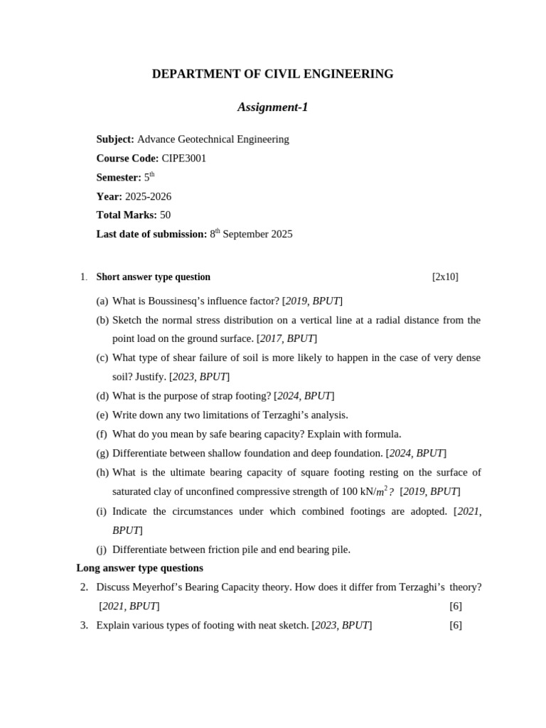 Assignment 1 Advance GTE 2025-26 | PDF | Solid Mechanics | Classical ...