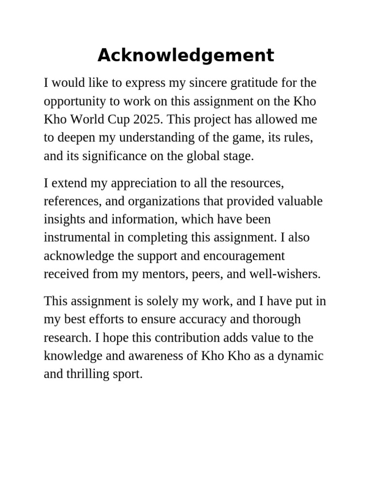 Acknowledgement | PDF
