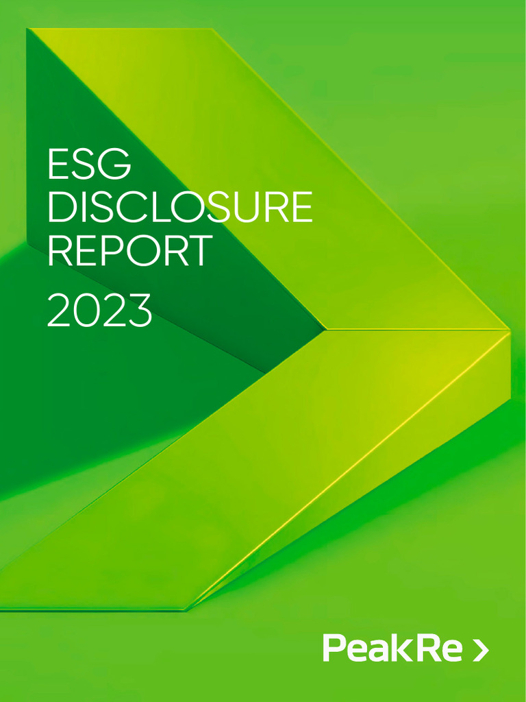 Peak Re ESG Disclosure Report 2023 | PDF | Economies