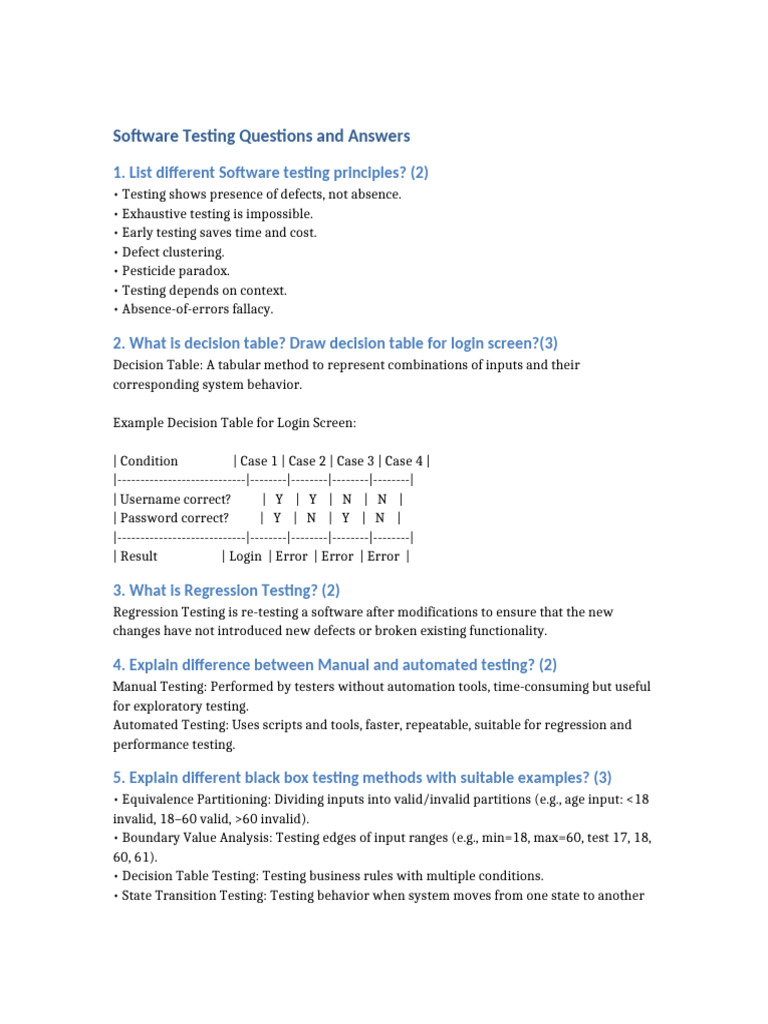 Essential Software Testing Q&A Guide | PDF | Software Testing | Client ...