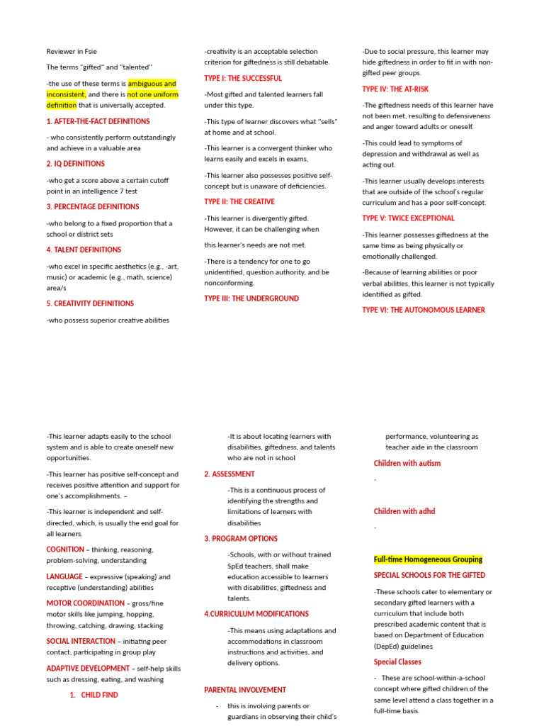 Understanding Gifted Learner Profiles | PDF | Intellectual Giftedness ...