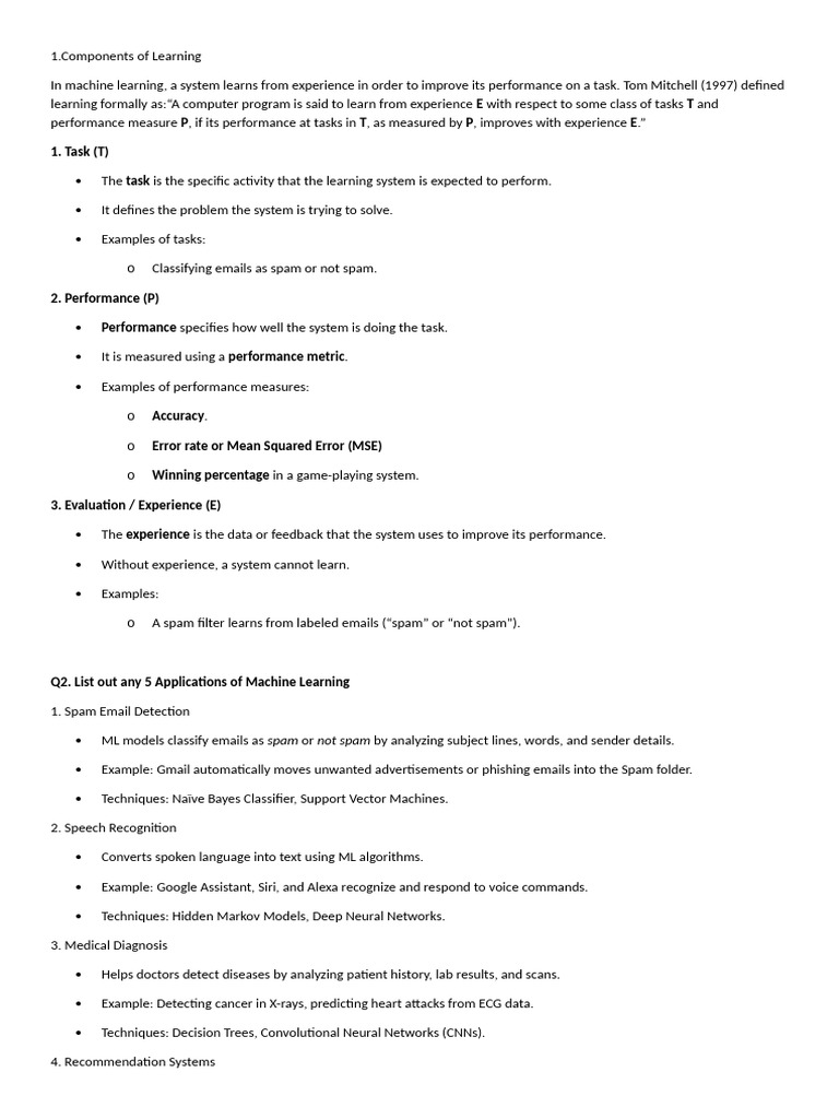 ML Important | PDF | Machine Learning | Deep Learning