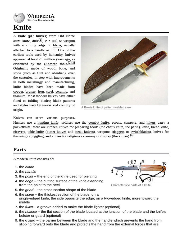 Understanding Knife Anatomy and Types | PDF | Knife | Blade